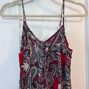 Jachs Red and Blue Paisley Fabric